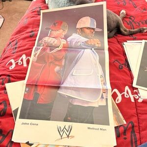 WWE Poster with Red and Blue Outfits